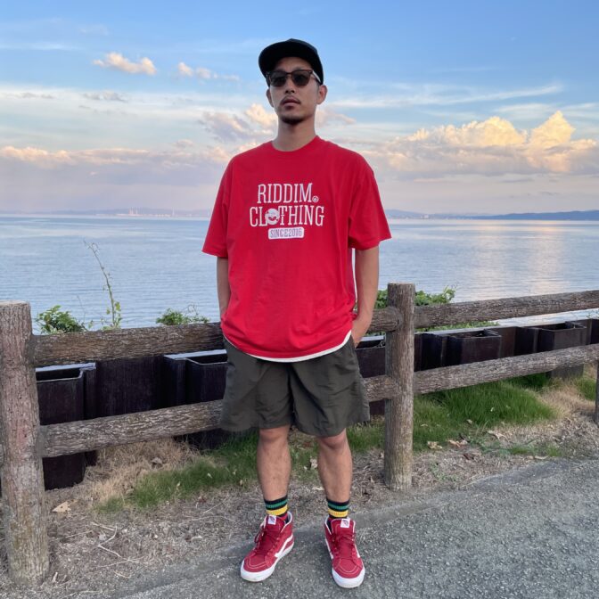 Riddim Clothing Vinyl 赤Tシャツ