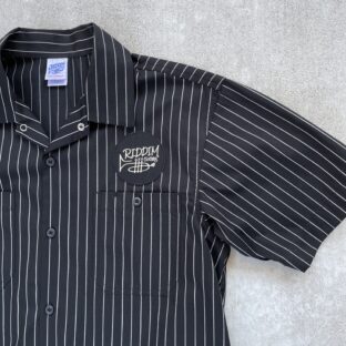 [BLACK]ストライプシャツ