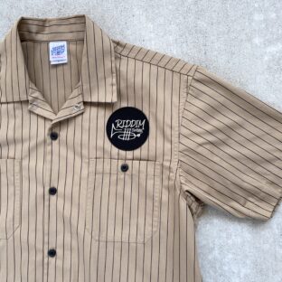 [BROWN]ストライプシャツ