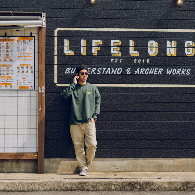 LIFELONG ハンバーガー　RIDDIM CLOTHING ロンT ストリートファッション